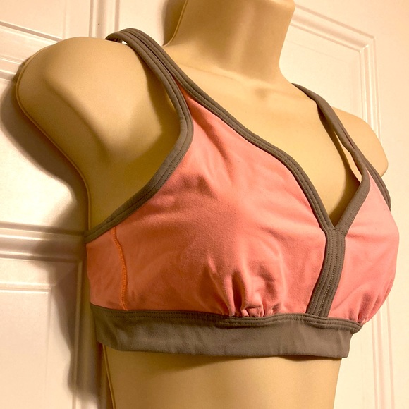 VSX VICTORIAS SECRET Sports Bra Peach Creamsicle Orange Gray S/P - Picture 3 of 16